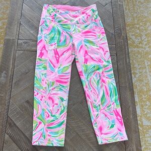 Lilly Pulitzer Pink and Green Patterned Leggings